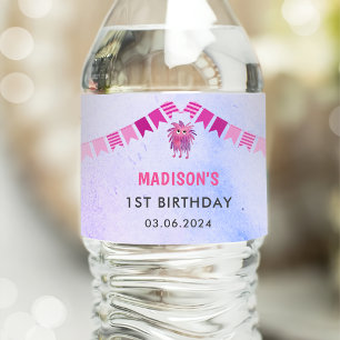 Étiquette Pour Bouteilles D'eau Jolie couleur Notre Petite Fête d'Anniversaire Mon