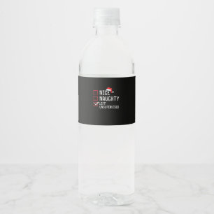 Étiquette Pour Bouteilles D'eau Jolie liste de Noël méchante abandonnée à gauche