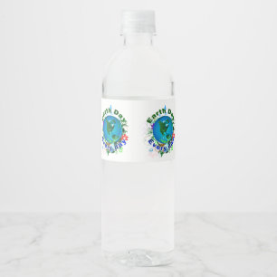 Étiquette Pour Bouteilles D'eau Jour des terres tous les jours