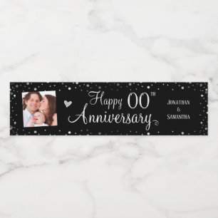 Étiquette Pour Bouteilles D'eau Joyeux anniversaire chaque année Confetti