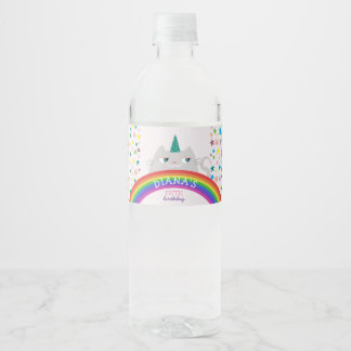Étiquette Pour Bouteilles D'eau Joyeux Anniversaire Fille Mignonne