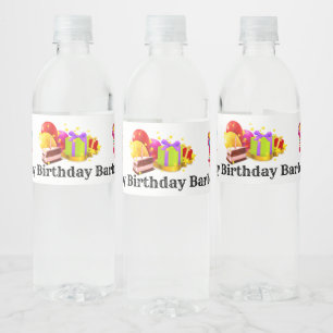 Étiquette Pour Bouteilles D'eau Joyeux Anniversaire Personnalisé