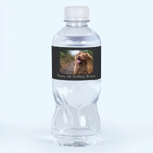 Étiquette Pour Bouteilles D'eau Joyeux Anniversaire Photo Personnalisé de Chien av