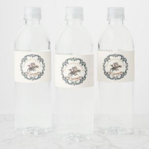 Étiquette Pour Bouteilles D'eau Joyeux Premier Anniversaire Garçon Château Chevali
