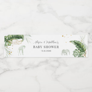 Étiquette Pour Bouteilles D'eau Jungle Safari Animaux Nature Baby shower Garçon