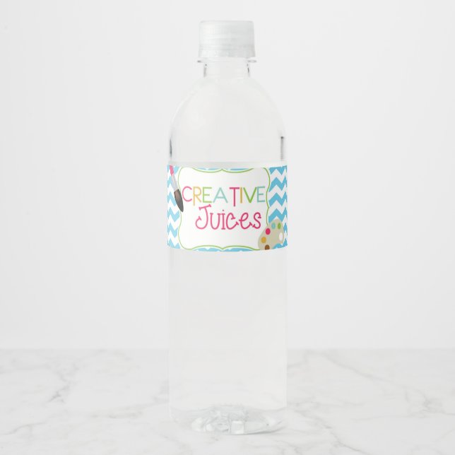Étiquette Pour Bouteilles D'eau Jus créatifs Étiquette bouteille d'eau (Devant)