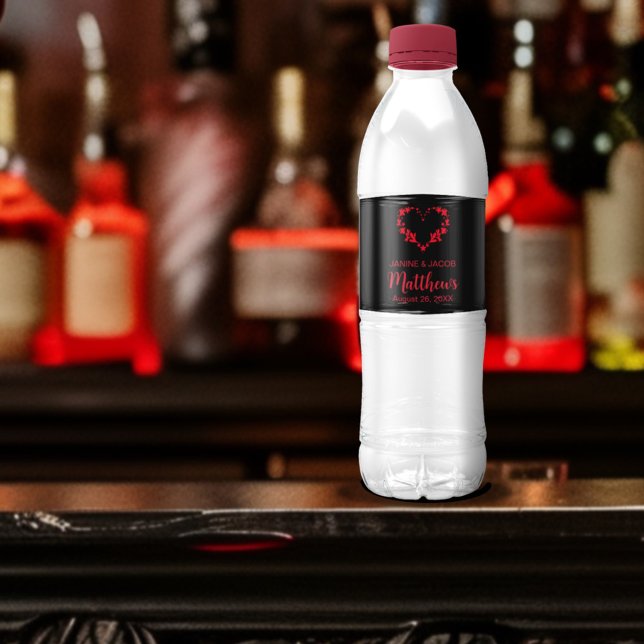 Étiquette Pour Bouteilles D'eau Jusqu'à la mort Faisons-nous partie Gothique Rouge (Créateur téléchargé)