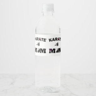 Étiquette Pour Bouteilles D'eau Karate MOM