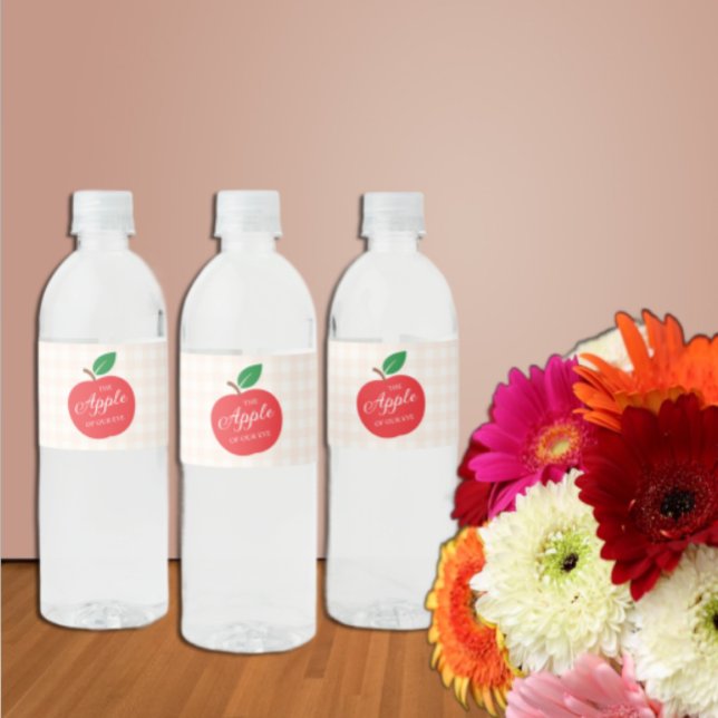 Étiquette Pour Bouteilles D'eau La Pomme De Notre Baby shower Oeil (Créateur téléchargé)
