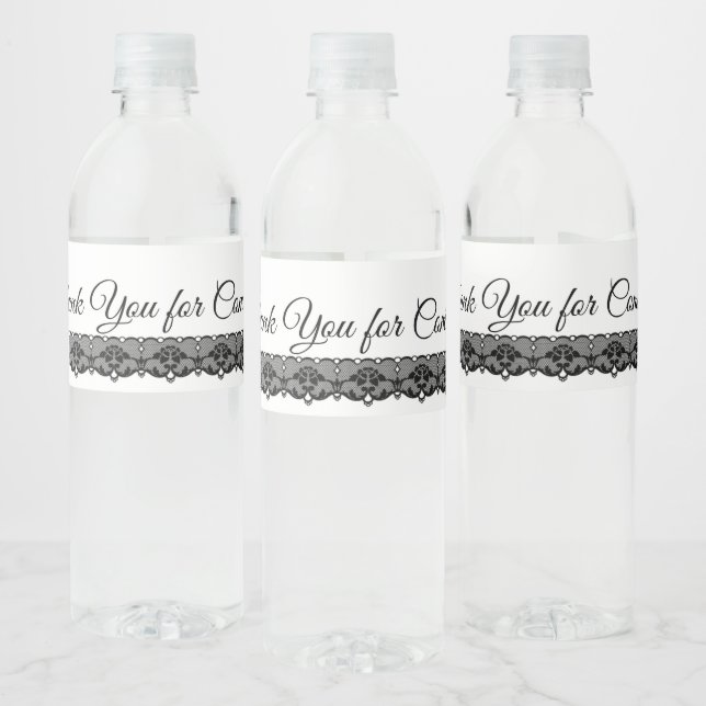 Étiquette Pour Bouteilles D'eau Labels de Black Lace (Bouteilles)