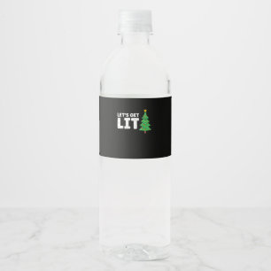 Étiquette Pour Bouteilles D'eau Laissons-nous boire Noël