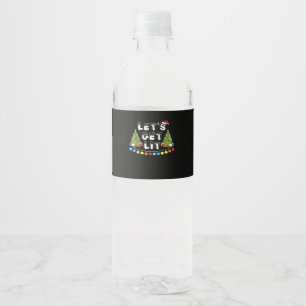 Étiquette Pour Bouteilles D'eau Laissons-nous tomber l'essentiel de Noël