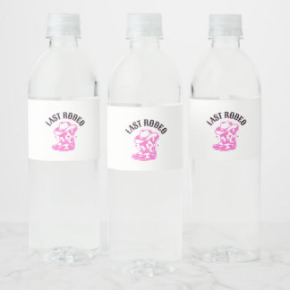 Étiquette Pour Bouteilles D'eau last rodeo pink southern bachelorette party