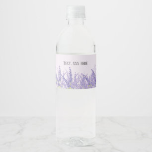 Étiquette Pour Bouteilles D'eau lavande, élégant, moderne, tendance, floral, viole