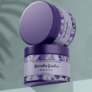 Étiquette Pour Bouteilles D'eau Lavande Florale violet Jardin Cosmétique Jar Étiqu