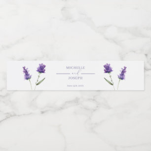Étiquette Pour Bouteilles D'eau Lavender Bliss Elegant Mariage aquarelle
