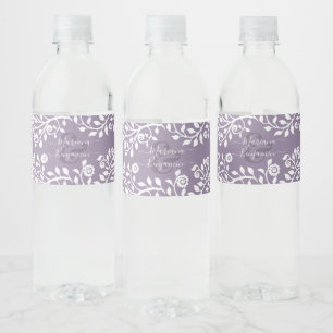 Étiquette Pour Bouteilles D'eau Lavender Elegant Boho Floral Mariage personnalisé