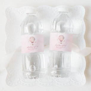 Étiquette Pour Bouteilles D'eau L'aventure Attend ! Fête de Naissance Montgolfière