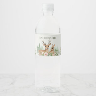 Étiquette Pour Bouteilles D'eau Le Baby shower des animaux des bois