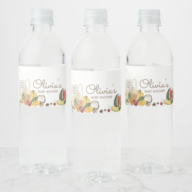 Étiquette Pour Bouteilles D'eau Le Baby shower des fermiers cultivés localement (Bouteilles)