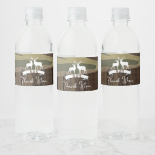 Étiquette Pour Bouteilles D'eau Le Cerf Occidental La chasse est sur le Mariage