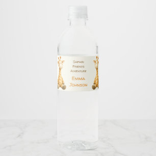 Étiquette Pour Bouteilles D'eau Le Petit Explorateur Fête Prénatale Safari Frien