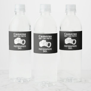 Étiquette Pour Bouteilles D'eau Les caméras ne prennent pas de photos Photographe
