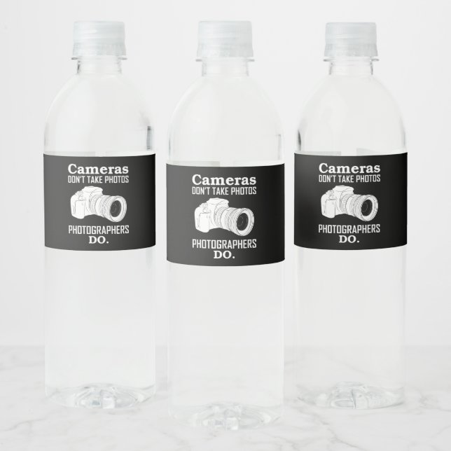 Étiquette Pour Bouteilles D'eau Les caméras ne prennent pas de photos Photographe  (Bouteilles)