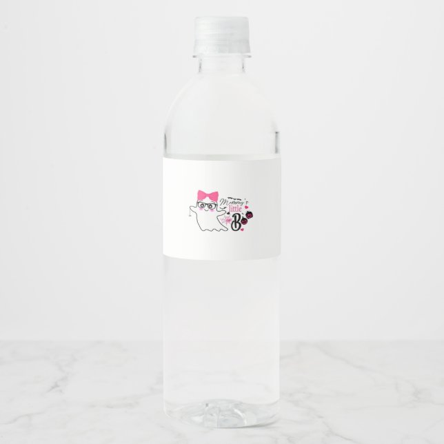 Étiquette Pour Bouteilles D'eau L'Halloween du Boo de maman (Devant)