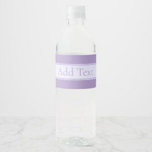 Étiquette Pour Bouteilles D'eau Lila clair élégant personnalisable