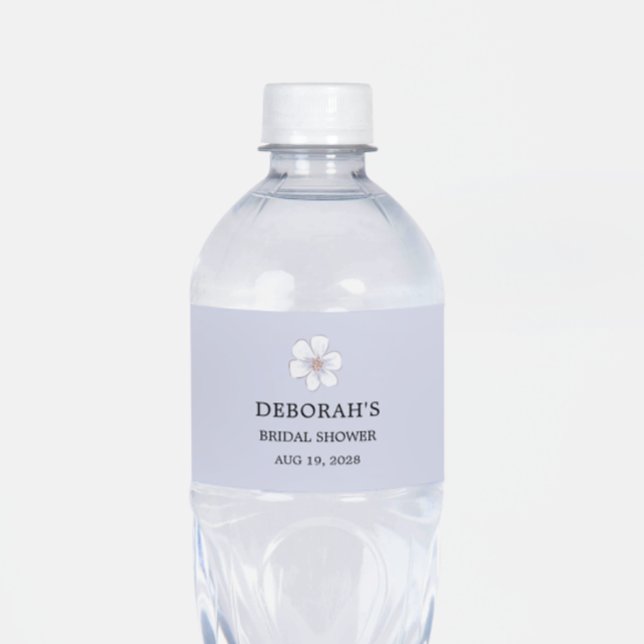 Étiquette Pour Bouteilles D'eau Lilac Floral Fête de Mariage (Créateur téléchargé)