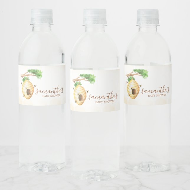 Étiquette Pour Bouteilles D'eau Little Honey Bee Baby shower (Bouteilles)