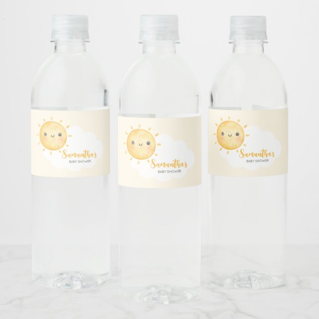 Étiquette Pour Bouteilles D'eau Little Ray of Sunshine Baby Shower (Bouteilles)