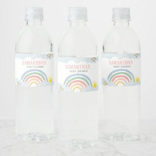 Étiquette Pour Bouteilles D'eau Little Ray of Sunshine Rainbow Baby shower