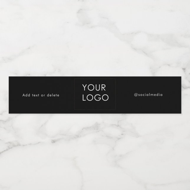 Étiquette Pour Bouteilles D'eau Logo de société moderne pour les médias sociaux (Étiquettes simples)