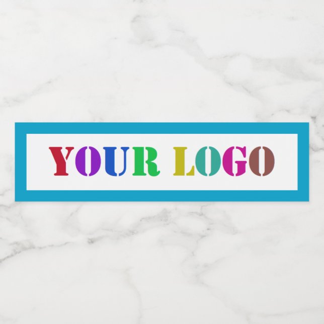 Étiquette Pour Bouteilles D'eau Logo d'entreprise personnalisé Votre entreprise Bo (Étiquettes simples)