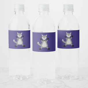 Étiquette Pour Bouteilles D'eau Loup d'Halloween déplaisant