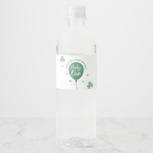 Étiquette Pour Bouteilles D'eau Lucky One 1er Anniversaire St Patricks Day Trèfle