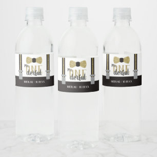 Étiquette Pour Bouteilles D'eau M. ONEderful Bottle Wrapper avec Cravate de la cor