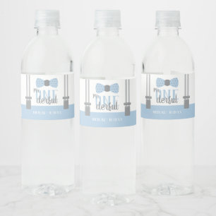 Étiquette Pour Bouteilles D'eau M. ONEderful Bottle Wrapper avec Cravate de la cor