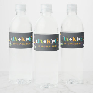 Étiquette Pour Bouteilles D'eau Mad Science Anniversaire Fête Garçon Favoriser