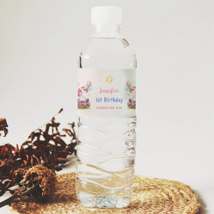 Étiquette Pour Bouteilles D'eau Magique Unicorn Rainbow Anniversaire Party