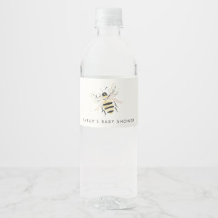 Étiquette Pour Bouteilles D'eau Maman abeille future maman Cute Pastel Fête de béb