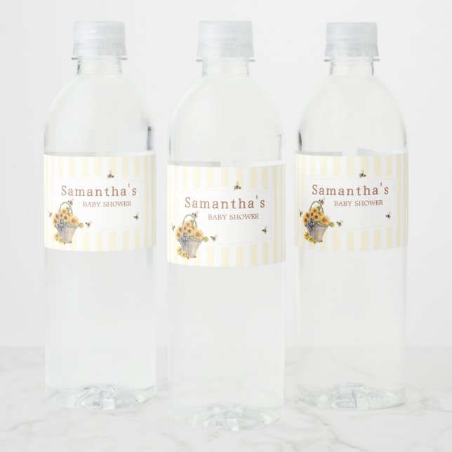 Étiquette Pour Bouteilles D'eau Maman to Bee Baby shower (Bouteilles)