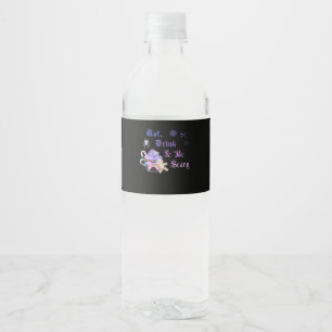 Étiquette Pour Bouteilles D'eau Mangez, Buvez Et Soyez Effrayant Style Hexmas Cool