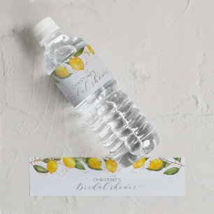 Étiquette Pour Bouteilles D'eau Mariage Citron d'été Citer Shower