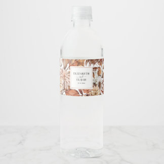 Étiquette Pour Bouteilles D'eau Mariage de automne d'automne en terre cuite person