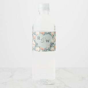 Étiquette Pour Bouteilles D'eau Mariage de destination Fleur de tulipe colorée