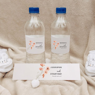 Étiquette Pour Bouteilles D'eau Mariage de fleurs d'oranges