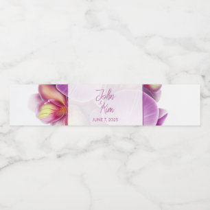 Étiquette Pour Bouteilles D'eau Mariage d'orchidées florales